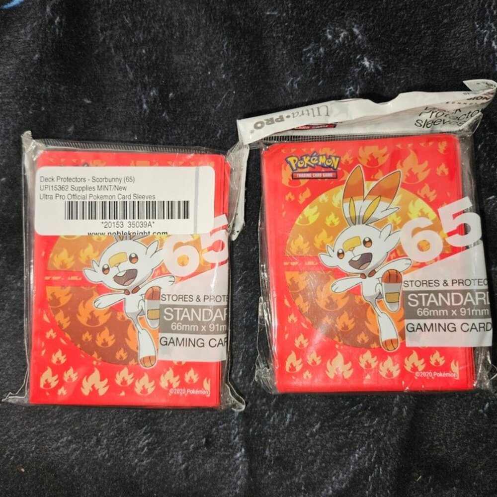 Pokemon TCG Scorbunny Chroma Fusion Ultra Pro Card Sleeves Lot of 2